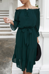 Robes droites à épaules dénudées et à fentes unies